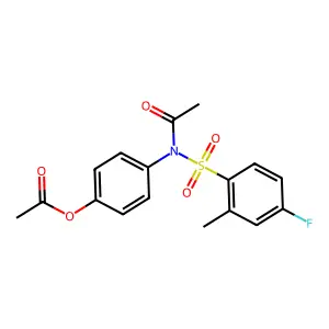 4-{Acetyl[(4-fluoro-2-methylphenyl)sulfonyl]amino}phenyl acetate structure