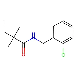 N-[(2-chlorophenyl)methyl]-2,2-dimethylbutanamide structure