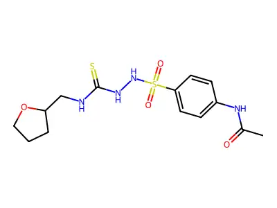 N-[4-[(oxolan-2-ylmethylcarbamothioylamino)sulfamoyl]phenyl]acetamide structure