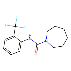 N-[2-(trifluoromethyl)phenyl]azepane-1-carboxamide structure