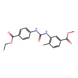Methyl 3-({[4-(ethoxycarbonyl)phenyl]carbamoyl}amino)-4-methylbenzoate structure