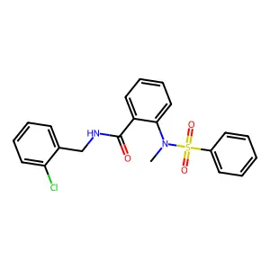 N-(2-chlorobenzyl)-2-[methyl(phenylsulfonyl)amino]benzamide structure