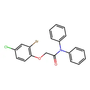2-(2-bromo-4-chlorophenoxy)-N,N-diphenylacetamide structure