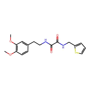 N-[2-(3,4-dimethoxyphenyl)ethyl]-N'-(thiophen-2-ylmethyl)oxamide structure