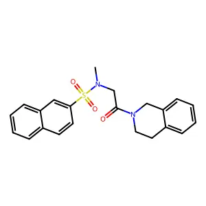 N-[2-(3,4-dihydro-1H-isoquinolin-2-yl)-2-oxoethyl]-N-methylnaphthalene-2-sulfonamide structure