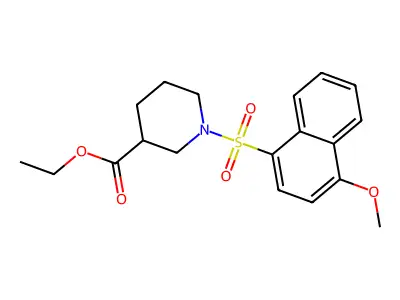 Ethyl 1-[(4-methoxy-1-naphthyl)sulfonyl]-3-piperidinecarboxylate structure