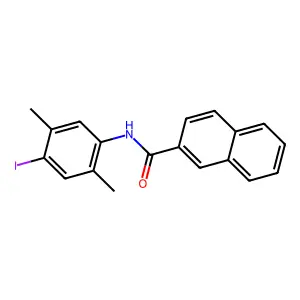 N-(4-iodo-2,5-dimethylphenyl)naphthalene-2-carboxamide structure