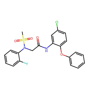 N-(5-chloro-2-phenoxyphenyl)-2-(2-fluoro-N-methylsulfonylanilino)acetamide structure