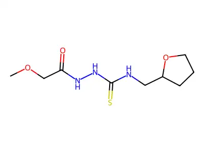 1-[(2-Methoxyacetyl)amino]-3-(oxolan-2-ylmethyl)thiourea structure