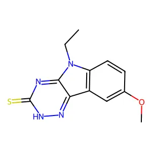 5-Ethyl-8-methoxy-5H-[1,2,4]triazino[5,6-b]indole-3-thiol structure
