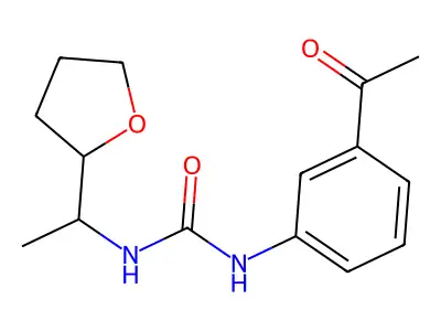 1-(3-Acetylphenyl)-3-[1-(oxolan-2-yl)ethyl]urea structure