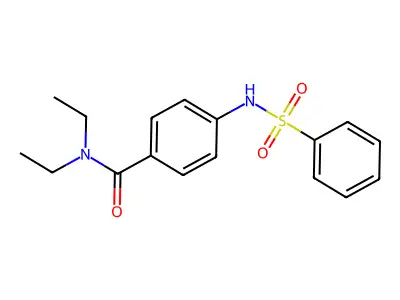 N,N-diethyl-4-[(phenylsulfonyl)amino]benzamide structure