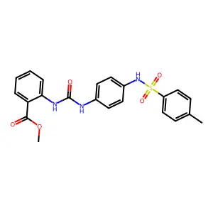 Methyl 2-{[(4-{[(4-methylphenyl)sulfonyl]amino}phenyl)carbamoyl]amino}benzoate structure