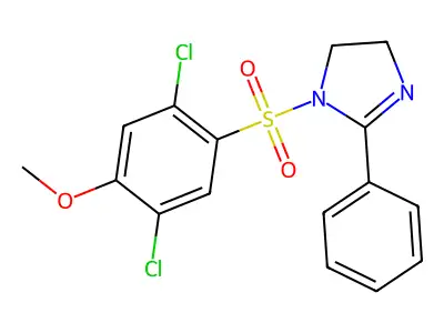 1-(2,5-Dichloro-4-methoxyphenyl)sulfonyl-2-phenyl-4,5-dihydroimidazole structure