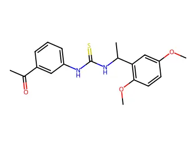 1-(3-Acetylphenyl)-3-[1-(2,5-dimethoxyphenyl)ethyl]thiourea structure