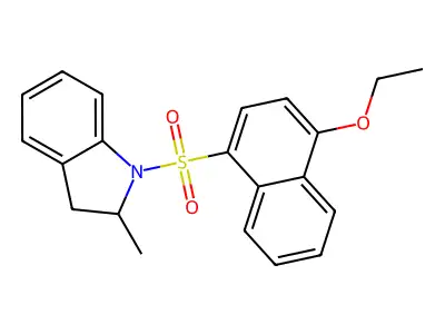 1-[(4-Ethoxynaphthyl)sulfonyl]-2-methylindoline structure