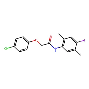 2-(4-chlorophenoxy)-N-(4-iodo-2,5-dimethylphenyl)acetamide structure