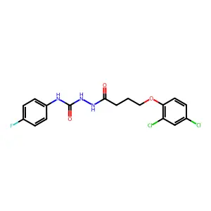 1-[4-(2,4-Dichlorophenoxy)butanoylamino]-3-(4-fluorophenyl)urea structure