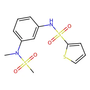N-[3-[methyl(methylsulfonyl)amino]phenyl]thiophene-2-sulfonamide structure