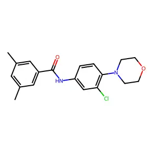 N-(3-chloro-4-morpholin-4-ylphenyl)-3,5-dimethylbenzamide structure