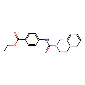 ethyl 4-[(3,4-dihydroisoquinolin-2(1H)-ylcarbonyl)amino]benzoate structure