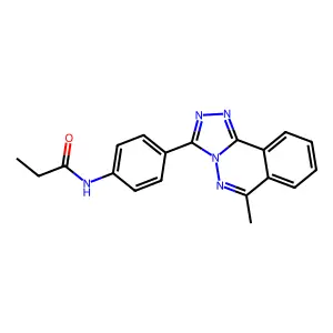 N-[4-(6-methyl-[1,2,4]triazolo[3,4-a]phthalazin-3-yl)phenyl]propanamide structure