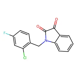 1-(2-chloro-4-fluorobenzyl)-1H-indole-2,3-dione structure