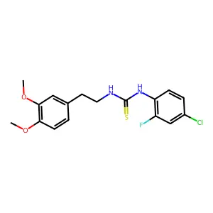 1-(4-Chloro-2-fluorophenyl)-3-[2-(3,4-dimethoxyphenyl)ethyl]thiourea structure