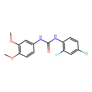 1-(4-Chloro-2-fluorophenyl)-3-(3,4-dimethoxyphenyl)urea structure