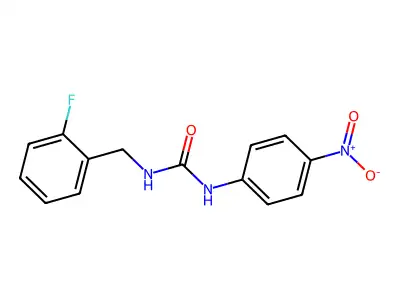 N-(2-fluorobenzyl)-N'-(4-nitrophenyl)urea structure