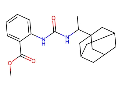 Methyl 2-{[(adamantanylethyl)amino]carbonylamino}benzoate structure