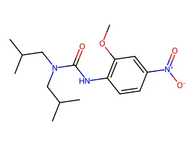 3-(2-Methoxy-4-nitrophenyl)-1,1-bis(2-methylpropyl)urea structure