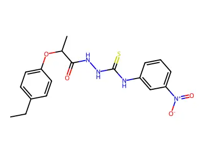 1-[2-(4-Ethylphenoxy)propanoylamino]-3-(3-nitrophenyl)thiourea structure