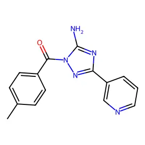 1-(4-methylbenzoyl)-3-(3-pyridinyl)-1H-1,2,4-triazol-5-amine structure