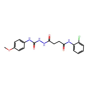 N-(2-chlorophenyl)-4-[2-[(4-methoxyphenyl)carbamoyl]hydrazinyl]-4-oxobutanamide structure