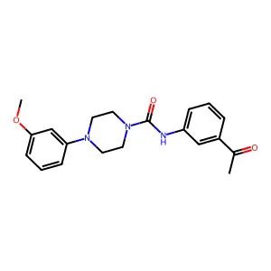 N-(3-acetylphenyl)-4-(3-methoxyphenyl)piperazine-1-carboxamide structure