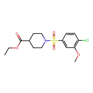 Ethyl 1-(4-chloro-3-methoxyphenyl)sulfonylpiperidine-4-carboxylate structure