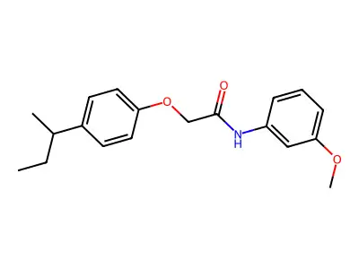 2-(4-sec-butylphenoxy)-N-(3-methoxyphenyl)acetamide structure