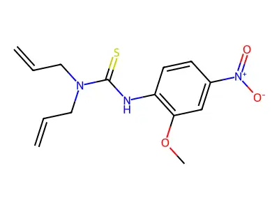 3-(2-Methoxy-4-nitrophenyl)-1,1-bis(prop-2-enyl)thiourea structure
