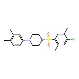 1-(4-Chloro-2,5-dimethylbenzenesulfonyl)-4-(3,4-dimethylphenyl)piperazine structure