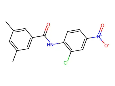 N-(2-chloro-4-nitrophenyl)-3,5-dimethylbenzamide structure