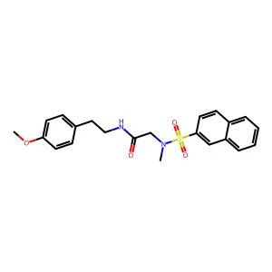 N-[2-(4-methoxyphenyl)ethyl]-2-[methyl(naphthalen-2-ylsulfonyl)amino]acetamide structure