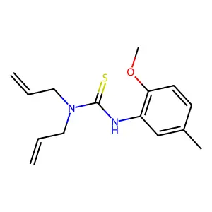 3-(2-Methoxy-5-methylphenyl)-1,1-bis(prop-2-enyl)thiourea structure