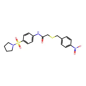 2-[(4-nitrophenyl)methylsulfanyl]-N-(4-pyrrolidin-1-ylsulfonylphenyl)acetamide structure