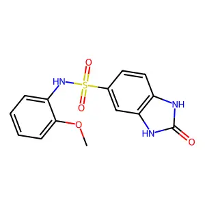 N-(2-methoxyphenyl)-2-oxo-1,3-dihydrobenzimidazole-5-sulfonamide structure
