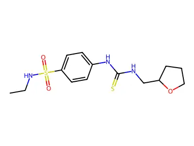 1-[4-(Ethylsulfamoyl)phenyl]-3-(oxolan-2-ylmethyl)thiourea structure
