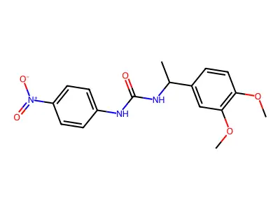 1-[1-(3,4-Dimethoxyphenyl)ethyl]-3-(4-nitrophenyl)urea structure