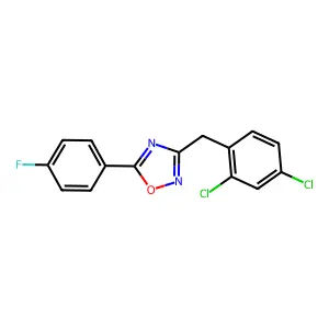 3-(2,4-Dichlorobenzyl)-5-(4-fluorophenyl)-1,2,4-oxadiazole structure