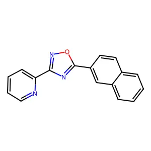 5-Naphthalen-2-yl-3-pyridin-2-yl-1,2,4-oxadiazole structure