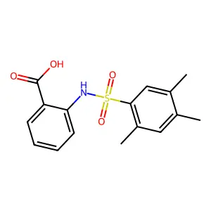 2-{[(2,4,5-Trimethylphenyl)sulfonyl]amino}benzoic acid structure